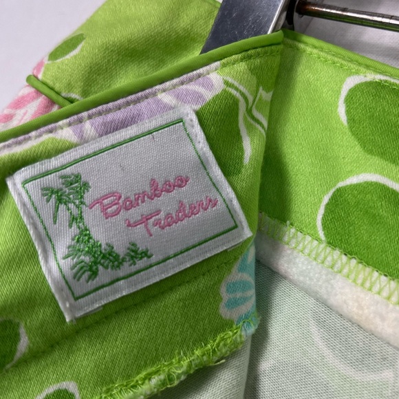 Bamboo Traders Koi Print Lime Green Mini Skort Sz 28 - Picture 7 of 7